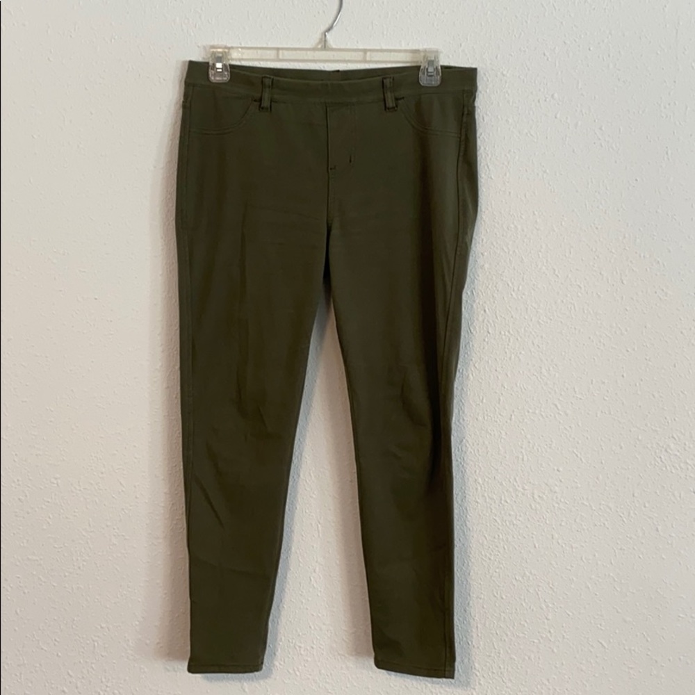 2 Skinny Jeggings (grey & green)